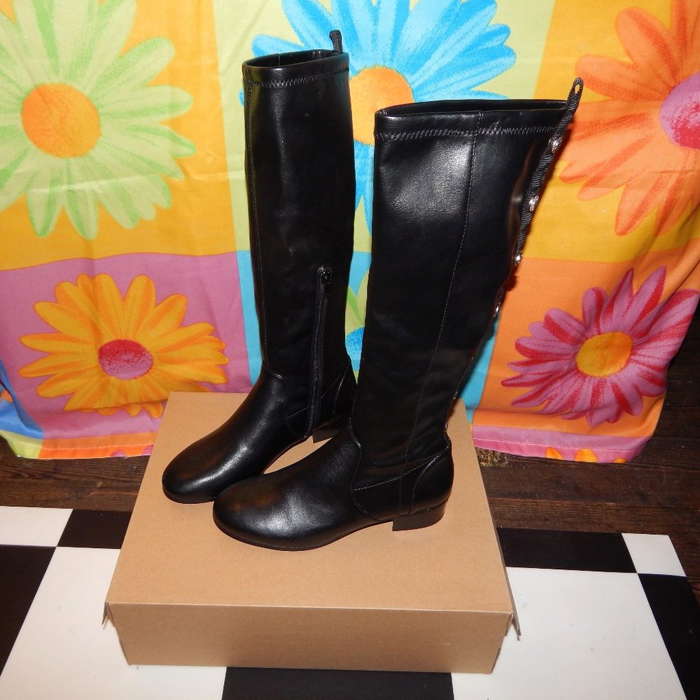 Nine West Olwynne Black Riding Boots, Size 6.5